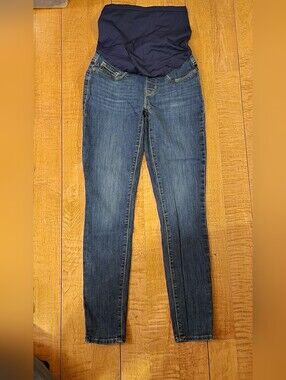 Maternity Dark Blue Stretch Denim Jeans - Comfortable Pregnancy Fit